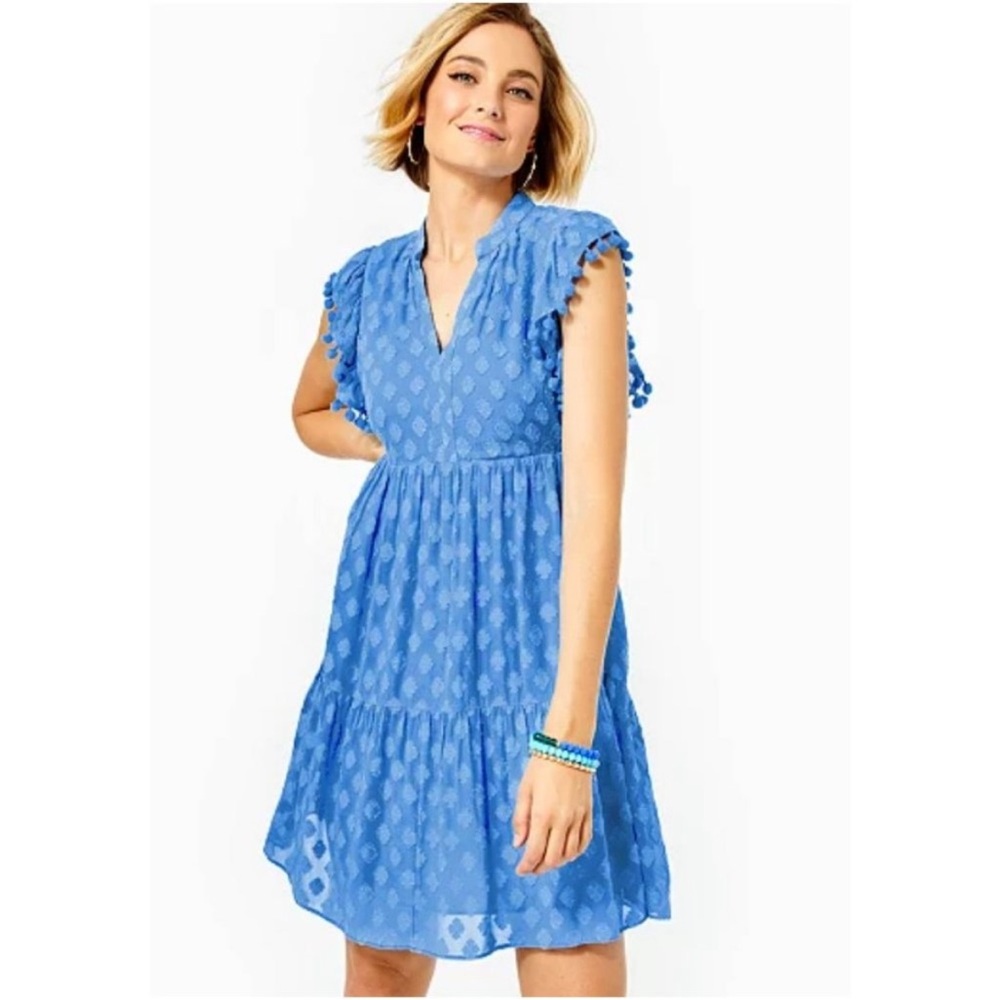 NWT Lilly Pulitzer Arleah Dress Blue 16